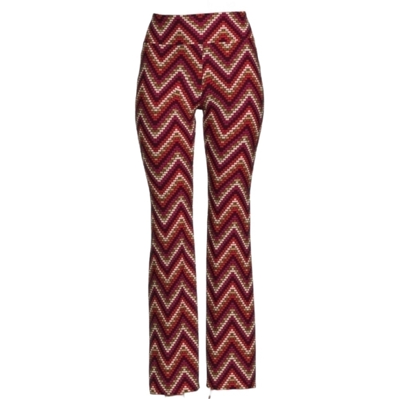 No Boundaries Juniors' High Rise Flare Pants In Chevron/Black Size XL 15-17 New - Picture 2 of 8